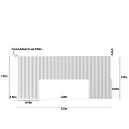 Cabeceira de Madeira para Cama Box Casal e Queen 241cm Palmeira L06 Freijó - Mpozenato - 4