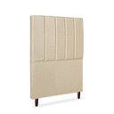 Ver imagem 3 de Cabeceira Estofada Cama Box Solteiro Carla 110cm Linho:bege