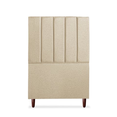Cabeceira Estofada Cama Box Solteiro Carla 110cm Linho:bege