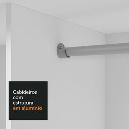 Guarda-roupa Casal 3 Portas de Correr com Espelho Branco Nobre Madesa - 7