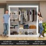 Guarda-roupa Casal 3 Portas de Correr com Espelho Branco Nobre Madesa - 5