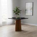 Ver imagem 1 de Mesa Sala de Jantar 90cm Tampo MDF/Vidro Moderno