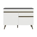 Ver imagem 6 de Balcão de Cozinha com Tampo 2 Portas e 1 Gaveta 120cm Retrô Florença Multimóveis MP2423 Branco