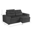 Ver imagem 4 de Sofá 4 Lugares Retrátil com Baú Milano Espresso Móveis