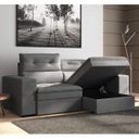 Ver imagem 1 de Sofá 4 Lugares Retrátil com Baú Milano Espresso Móveis