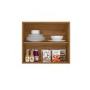 Ver imagem 3 de Armário Aéreo Para Quarto 2 Portas Nature Preto Fosco Gabriela Shop Jm