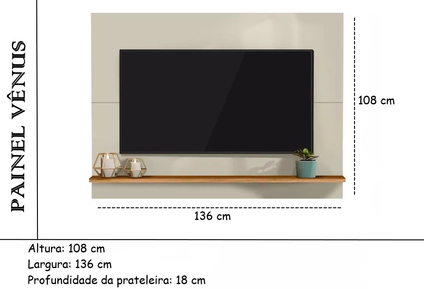 Painel Vênus Off White/ Nature - 4