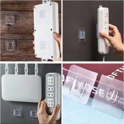 Kit 10 Ganchos Adesivo De Encaixe Transparente Multiuso - 5