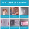 Kit 10 Ganchos Adesivo De Encaixe Transparente Multiuso - 2