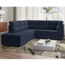 Ver imagem 1 de Conjunto de Sofás de Canto 2 e 3 Lugares com Puff Verona Suede Espresso Móveis
