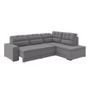 Ver imagem 2 de Sofá 5 Lugares Retrátil de Canto Suede Plush Veneza Espresso Móveis