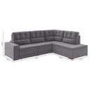 Ver imagem 3 de Sofá 5 Lugares Retrátil de Canto Suede Plush Veneza Espresso Móveis