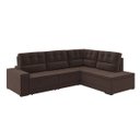 Ver imagem 5 de Sofá 5 Lugares Retrátil de Canto Suede Plush Veneza Espresso Móveis