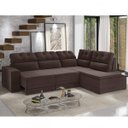 Ver imagem 1 de Sofá 5 Lugares Retrátil de Canto Suede Plush Veneza Espresso Móveis