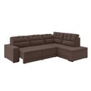Ver imagem 2 de Sofá 5 Lugares Retrátil de Canto Suede Plush Veneza Espresso Móveis