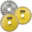Ver imagem 1 de Disco de Corte Serra Circular Madeira 24 Dentes + Disco Corte Diamantado Continuo + Disco Corte Turb