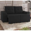 Ver imagem 1 de Sofá 3 Lugares Retrátil e Reclinável Suede Veludo Portugal Espresso Móveis