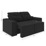Sofá 3 Lugares Retrátil e Reclinável Suede Veludo Portugal Espresso Móveis - 7