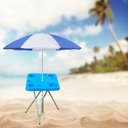 Ver mais imagens de Mesa Praia Petisqueira Alta Dobrável e Sup. Guarda-sol Chão