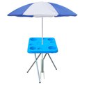 Ver imagem 1 de Mesa Praia Petisqueira Alta Dobrável e Sup. Guarda-sol Chão