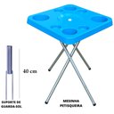 Ver imagem 4 de Mesa Praia Petisqueira Alta Dobrável e Sup. Guarda-sol Chão