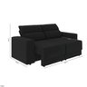Sofá 3 Lugares Retrátil e Reclinável Suede Veludo Miami Espresso Móveis - 4