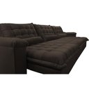 Ver imagem 4 de Sofá Retrátil e Reclinável 3,82m com Molas Ensacadas Cama inBox Aconchego Tecido Velusoft Café