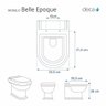 Assento Sanitário Poliéster Belle Epoque Branco para vaso Deca 6lpf - 4