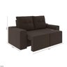 Sofá 2 Lugares Retrátil Suede Veludo Miami Espresso Móveis - 5