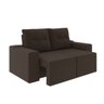 Sofá 2 Lugares Retrátil Suede Veludo Miami Espresso Móveis - 3