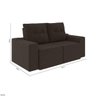 Sofá 2 Lugares Retrátil Suede Veludo Miami Espresso Móveis - 4