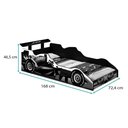 Ver imagem 5 de Cama Carro Infantil + Colchão Formula 1 Preto 100% MDF J&A Móveis