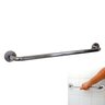 Alça de Apoio Banheiro Inox Barra 50cm Idoso Deficiente Cadeirante Acessibilidade Resistente Box Seg - 1
