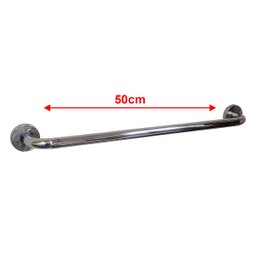 Alça de Apoio Banheiro Inox Barra 50cm Idoso Deficiente Cadeirante Acessibilidade Resistente Box Seg - 2