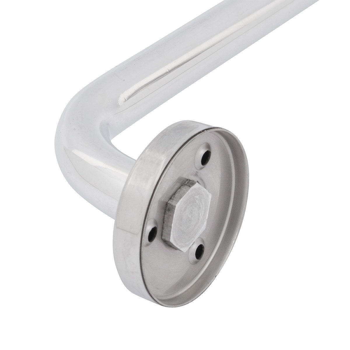 Alça de Apoio Banheiro Inox Barra 50cm Idoso Deficiente Cadeirante Acessibilidade Resistente Box Seg - 8