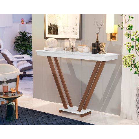 Aparador Moderno Supreme Cantinho do Café Elegante Decorativo Premium Pés em Madeira Cor Branco