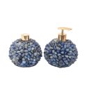 Ver imagem 1 de Kit Lavabo Difusor e Saboneteira Pontas de Quartzo Azul e Dourado
