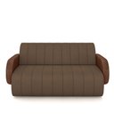 Ver imagem 4 de Sofá Decorativo Living Sala de Estar Bornéu 148cm Pés de Madeira Pu/veludo Marrom G33 - Gran Belo
