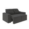 Sofá 3 Lugares Retrátil e Reclinável Suede Veludo Portugal Espresso Móveis - 4
