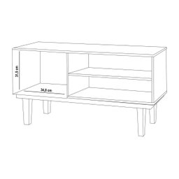 Rack com Painel Ripado Bancada Tv 42" Sala Quarto Carmolar - 3