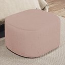 Ver imagem 7 de Kit 2 Puffs Decorativos Orgânico para Living Quarto 70cm Doha W01 Linho Rosê - Lyam Decor