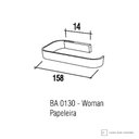 Ver imagem 2 de Porta Papel Zen Woman Porta Papel Woman Cromado