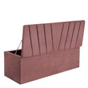 Ver imagem 3 de Calçadeira Baú Recamier Estofada Cama de Casal 140cm Bélgica Suede Rose- Mabe Magazine