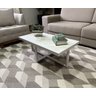 Mesa de Centro Retangular Paris Industrial Branco com Mdf - 1