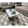 Mesa de Centro Retangular Paris Industrial Branco com Mdf - 3
