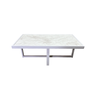 Mesa de Centro Retangular Paris Industrial Branco com Mdf - 2