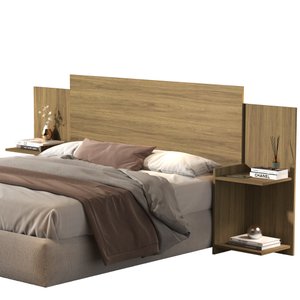 Cabeceira Regulável Áustria Versátil 100% MDF Várias Cores: Amêndoa