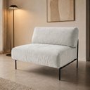 Ver imagem 1 de Sofá Modular Industrial Central Basileia 100cm Yescasa Veludo Tx Bege Off White