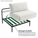 Ver imagem 6 de Sofá Modular Industrial Central Basileia 100cm Yescasa Veludo Tx Bege Off White