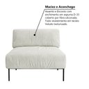 Ver mais imagens de Sofá Modular Industrial Central Basileia 100cm Yescasa Veludo Tx Bege Off White